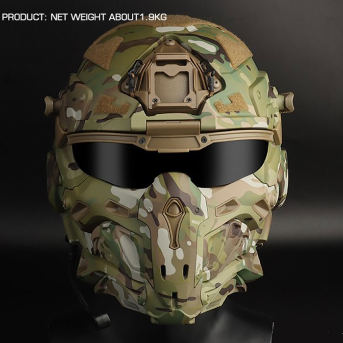 Helm Tactical W Assault Helmet Mask Cosplay and Airsoft - Image 2