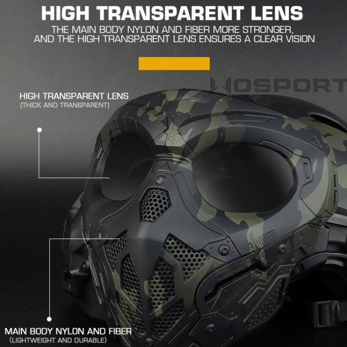 Wosport Full Face Lurker Mask For Tactical Helmet Masker Airsoft - Image 6