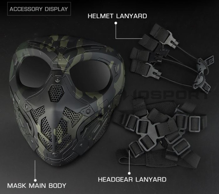 Wosport Full Face Lurker Mask For Tactical Helmet Masker Airsoft - Image 8