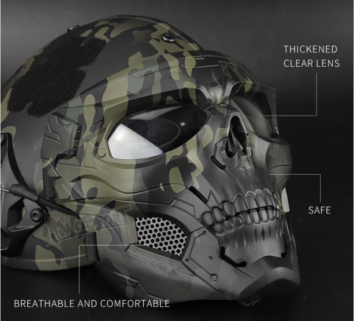 Wosport Full Face Skull Messenger Mask For Tactical Helmet Masker Airsoft - Image 7