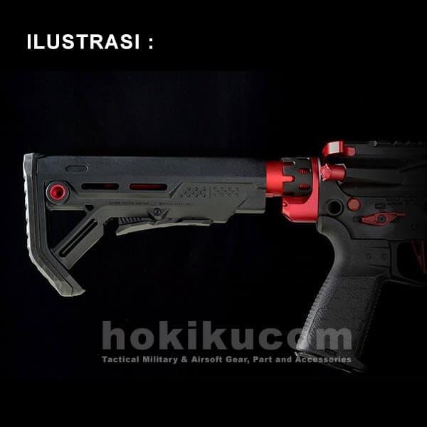 Tabung Popor Tubular AEG M4 Pipe Stock Alumunium - Image 3