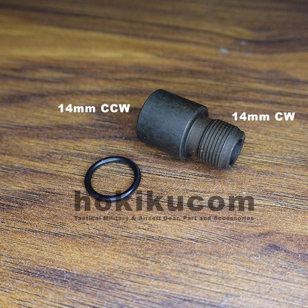 Flashhider Silencer Adaptor 14mm CCW to 14mm CW